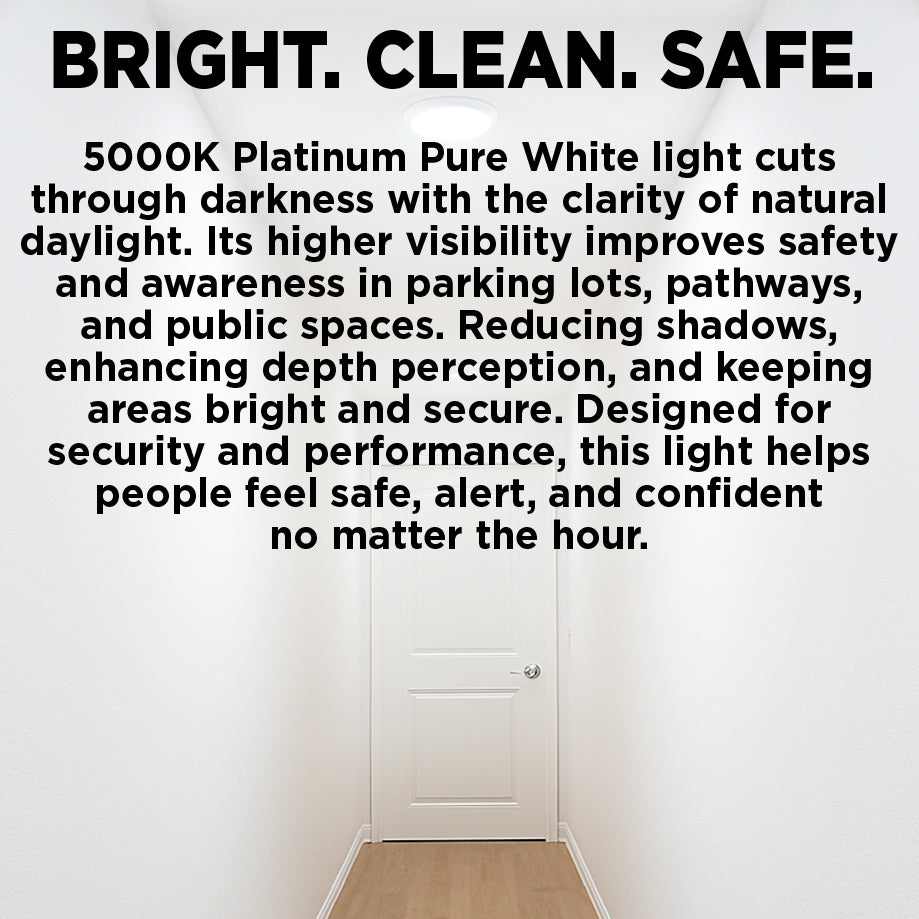 300w EQUIVALENT - 30 WATT NON-DIMMABLE LED ACORN - 84 CRI - PLATINUM PURE WHITE - 4200 LUMENS - 5000 KELVIN - ROUGH SERVICE - 50,000 HOURS & 5 YEAR