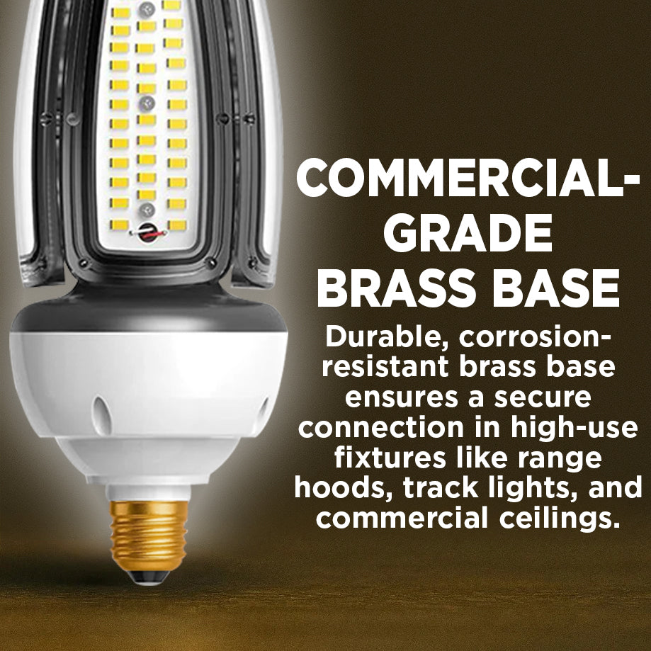 400w EQUIVALENT - 50 WATT NON-DIMMABLE LED ACORN - 84 CRI - PLATINUM PURE WHITE - 7000 LUMENS - 5000 KELVIN - ROUGH SERVICE - 50,000 HOURS & 5 YEAR