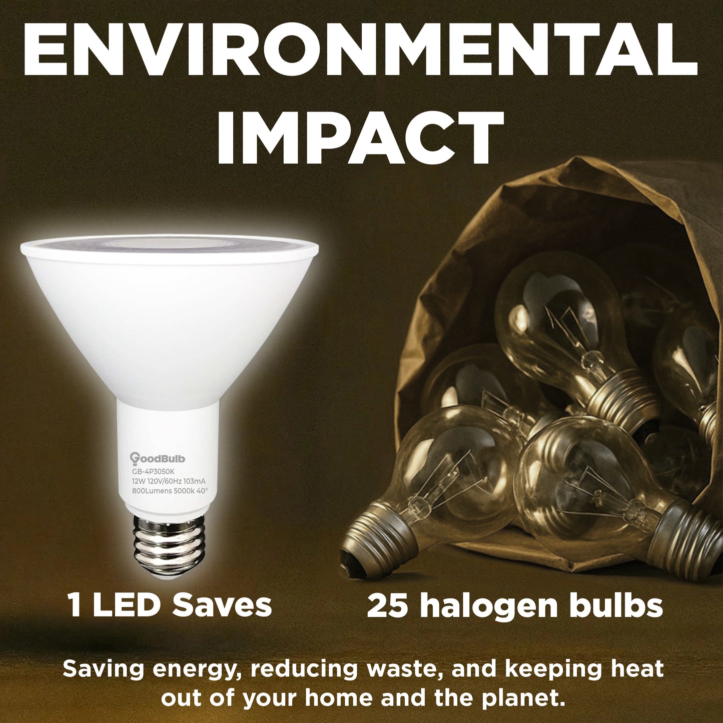 75w HALOGEN UPGRADE - 12 WATT DIMMABLE LED PAR30 LN - 82 CRI - PLATINUM PURE WHITE - 800 LUMENS - 5000 KELVIN - ROUGH SERVICE - 25,000 HOURS & 3 YEAR