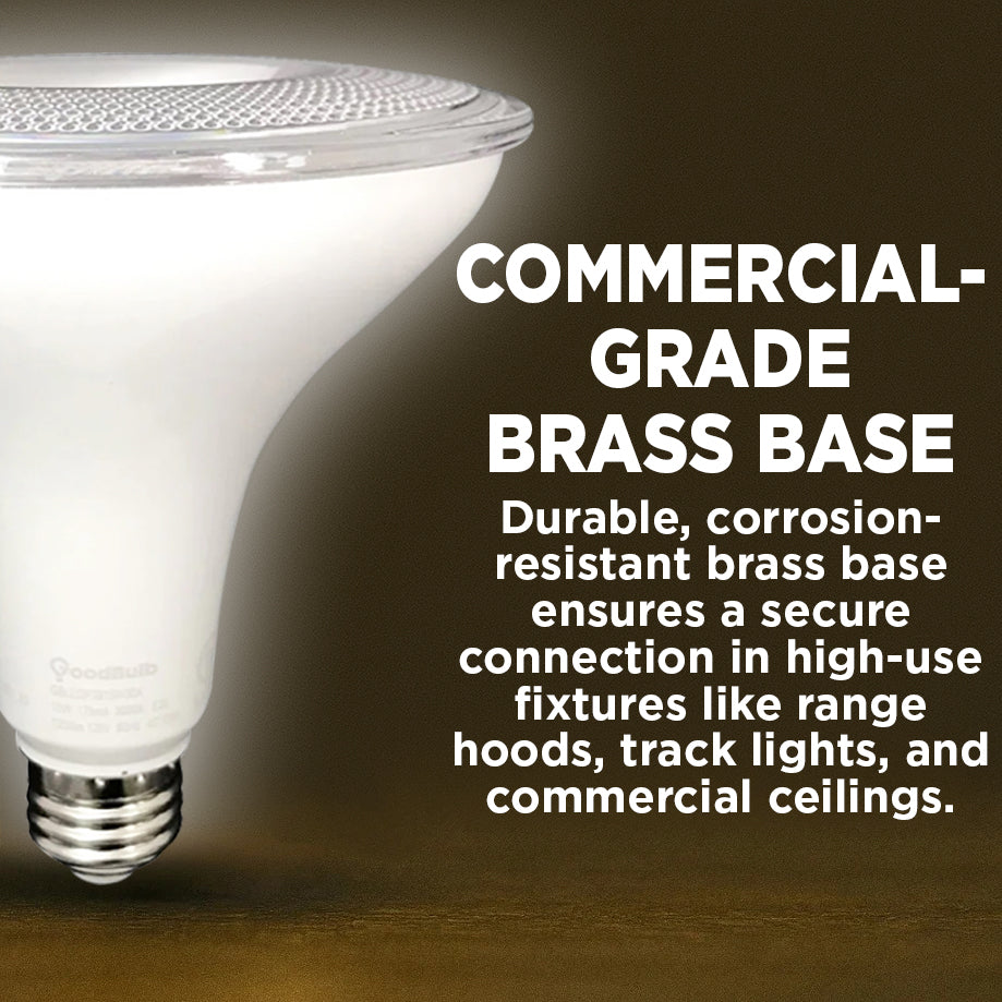 120w HALOGEN UPGRADE - 15 WATT DIMMABLE LED PAR38 - 82 CRI - SUNRISE WARM WHITE - 1250 LUMENS - 3000 KELVIN - ROUGH SERVICE - 25,000 HOURS & 3 YEAR