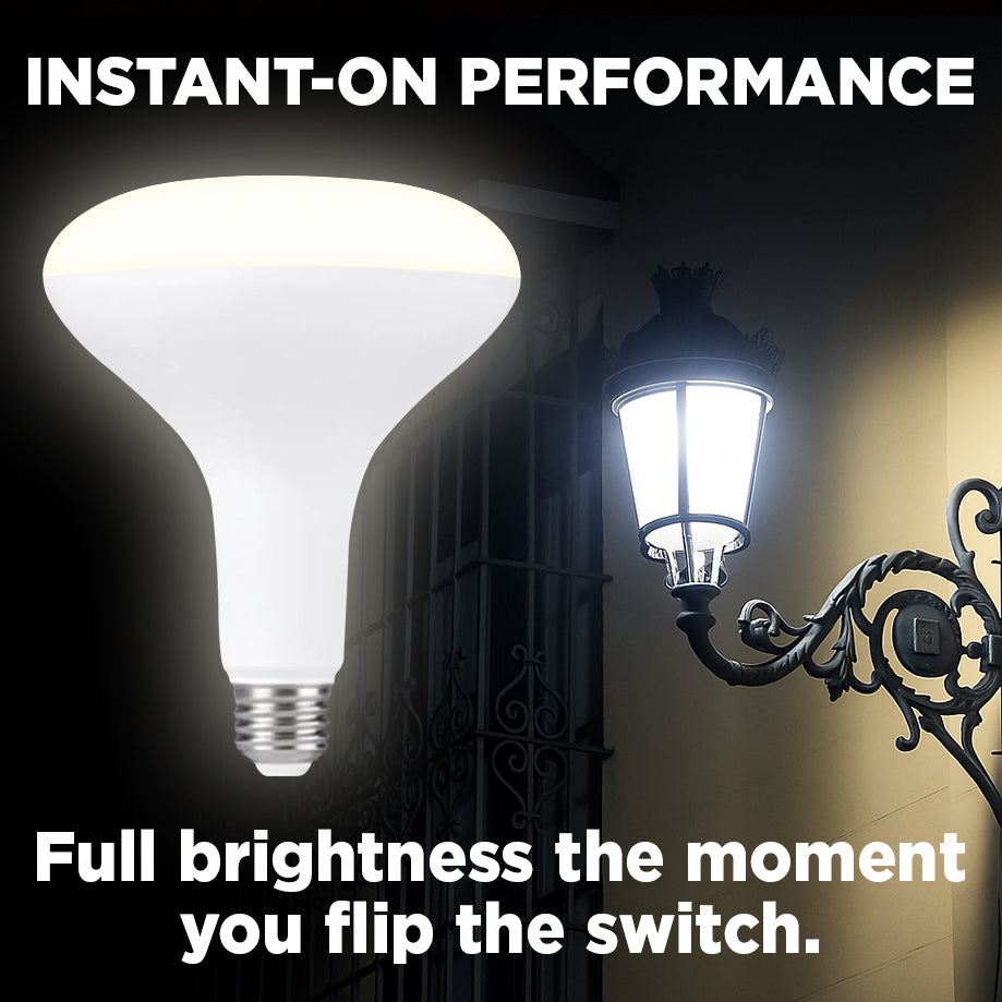 120w BR40 UPGRADE - 15 WATT DIMMABLE LED Reflector - 82 CRI - VIBRANT COOL WHITE - 1100 LUMENS - 4000 KELVIN - ROUGH SERVICE - 15,000 HOURS & 3 YEAR
