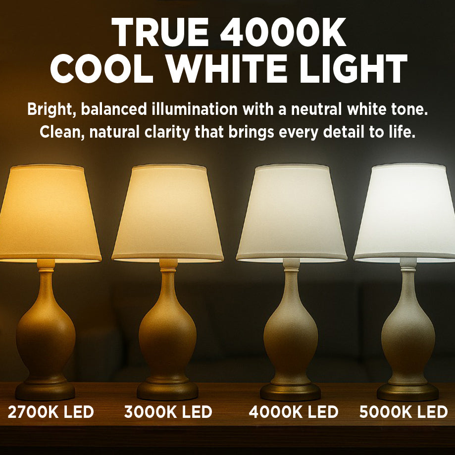100 WATT REPLACEMENT – 14 WATT ROUGH SERVICE LED A19 – COOL WHITE – 1600 LUMENS – 4000 KELVIN – NON DIMMABLE - 25,000 HOURS - 5 YEAR WARRANTY