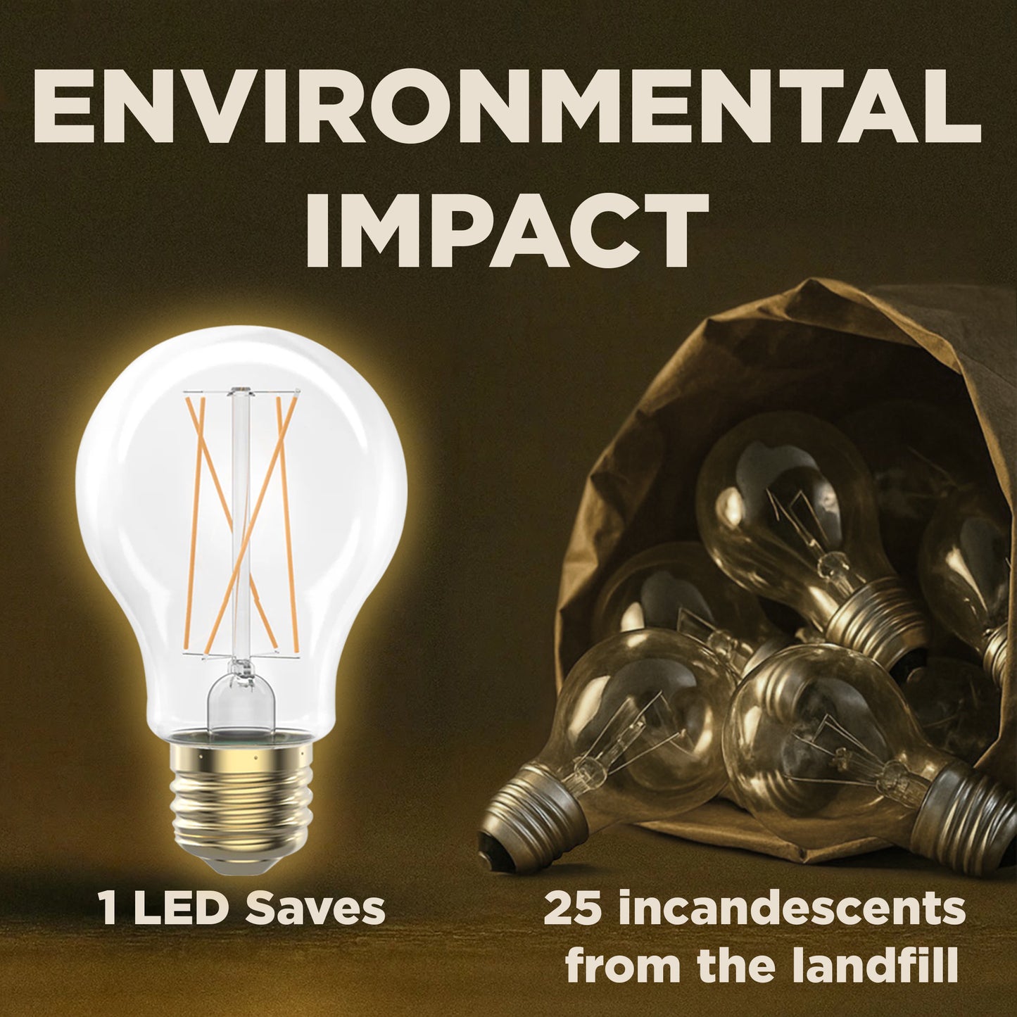 40 WATT REPLACEMENT – 5 WATT CRYSTAL CLEAR FINSIH LED A19 – 90+ HIGH CRI – SOFT INCANDESCENT SPARKLE – 450 LUMENS – 2700 KELVIN – THICK FILAMENT - 5 YEAR WARRANTY