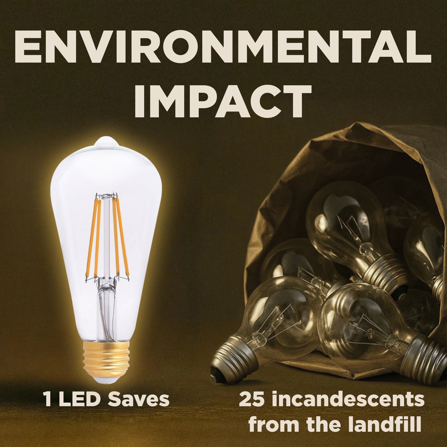40 WATT REPLACEMENT – 5 WATT CRYSTAL CLEAR FINSIH LED A19 – 90+ HIGH CRI – SOFT INCANDESCENT SPARKLE – 500 LUMENS – 2700 KELVIN – THICK FILAMENT - 5 YEAR WARRANTY