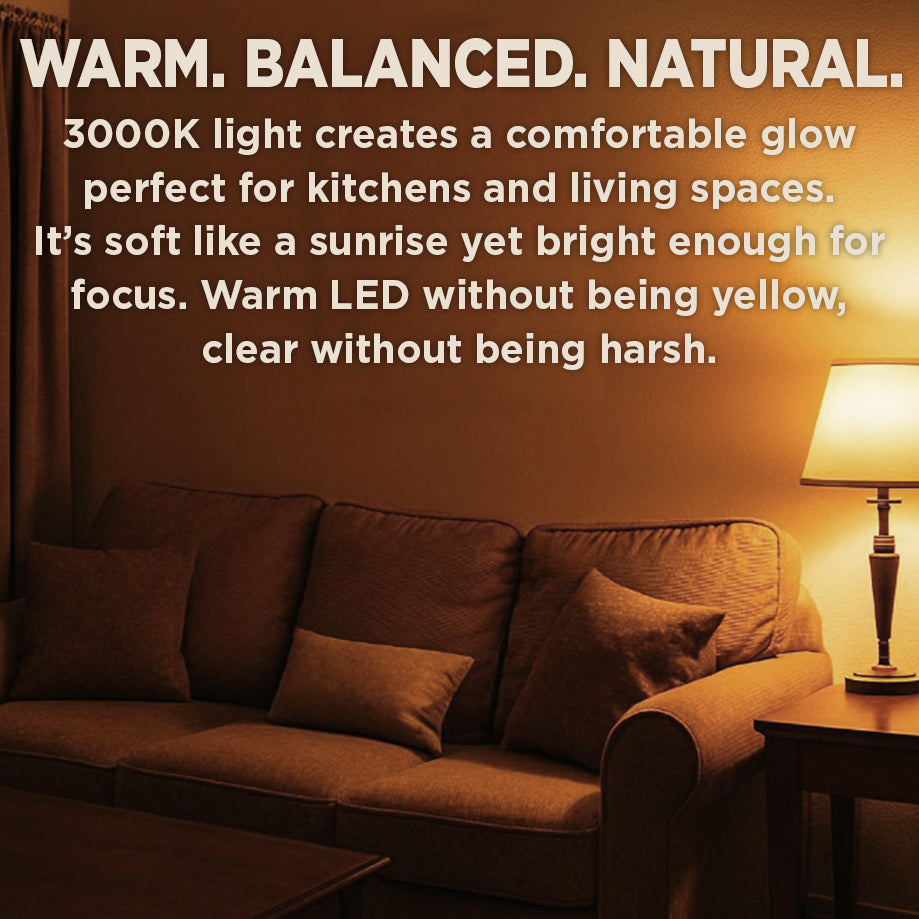 50w HALOGEN UPGRADE - 8 WATT DIMMABLE LED PAR20 - 90+ CRI - SUNRISE WARM WHITE - 500 LUMENS - 3000 KELVIN - ROUGH SERVICE - 25,000 HOURS & 5 YEAR