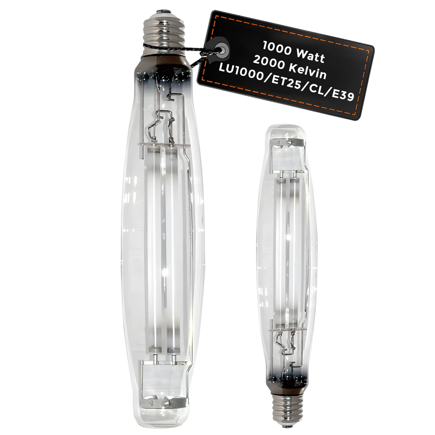 LU1000/ET25/CL/E39 1000-Watt High Pressure Sodium HID Light Bulb with E39 Mogul Base – Clear ET25 Lamp for Industrial and Outdoor Lighting