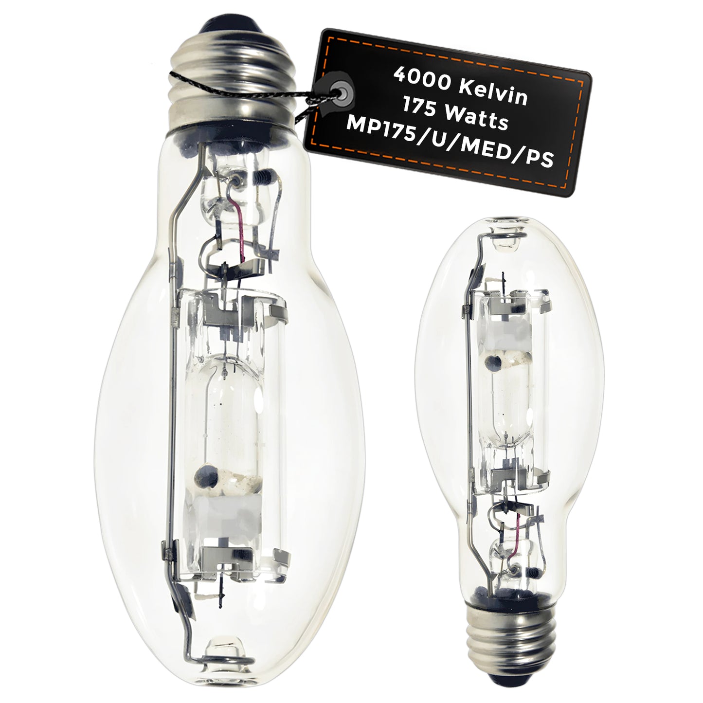 MP175/U/MED/PS 175-watt metal halide lamp with medium base for bright commercial and industrial lighting