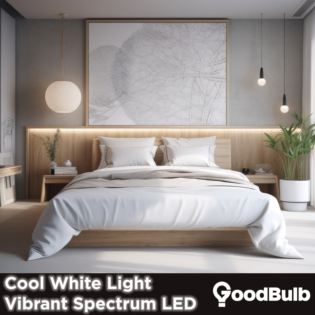 GoodBulb LEDs that emit cool white light with a vibrant spectrum.