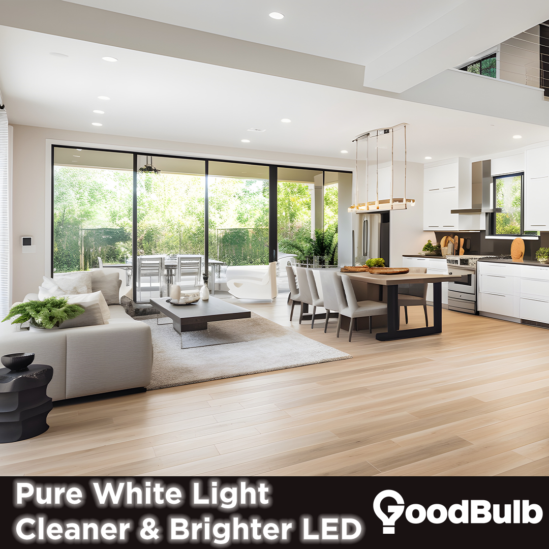 Pure white light that is cleaner and bright LED illumination.