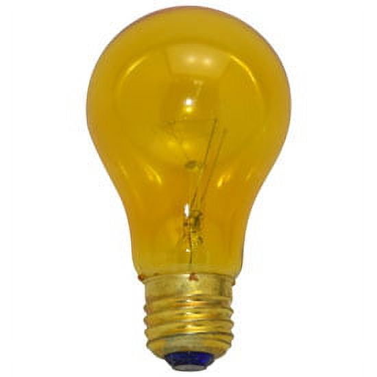A19 Yellow 25W Incandescent Bulb – Decorative Soft Glow Lighting