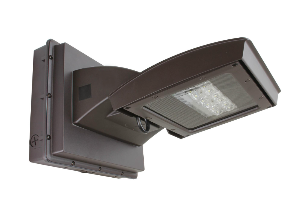 GoodBulb MPulse 55W Wall Mount LED — 5000K Daylight, 6,250 lm, 120–277V, Type IV Distribution, Bronze Finish
