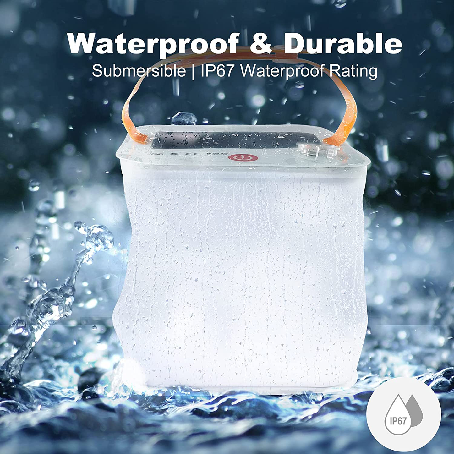 Inflatable Solar portable lantern is waterproof and durable.