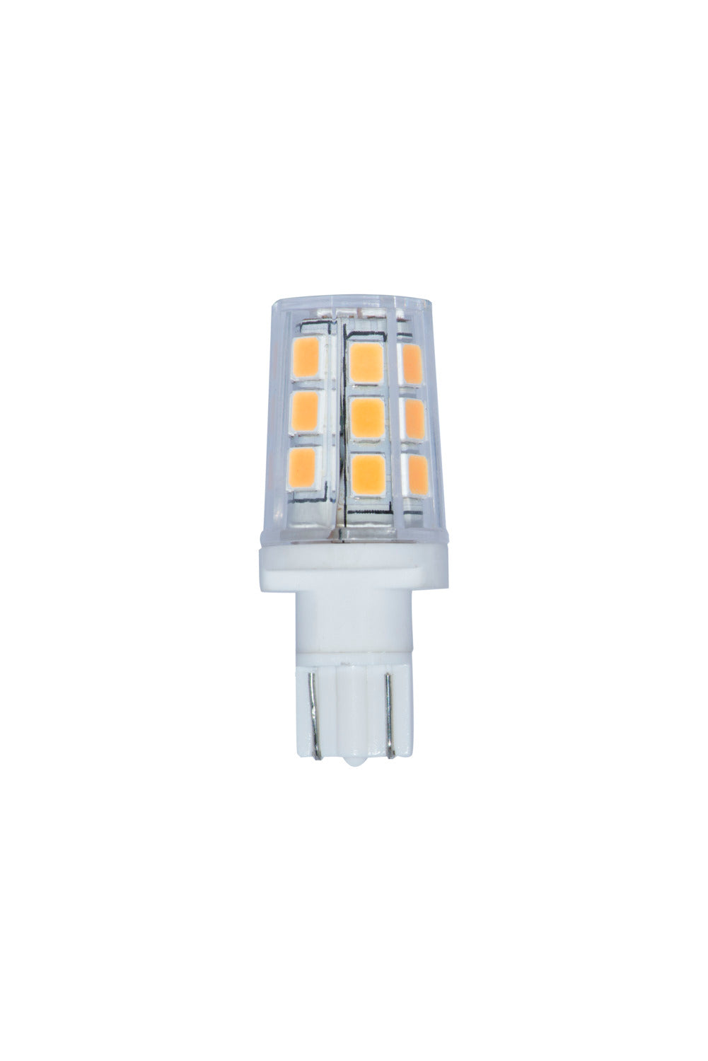 LED 2.5W Wedge Clear 12V Warm White 3000K T5 Miniature Energy-Efficient Long-Life Non-Dimmable Automotive and Low-Voltage Accent Lighting Lamp