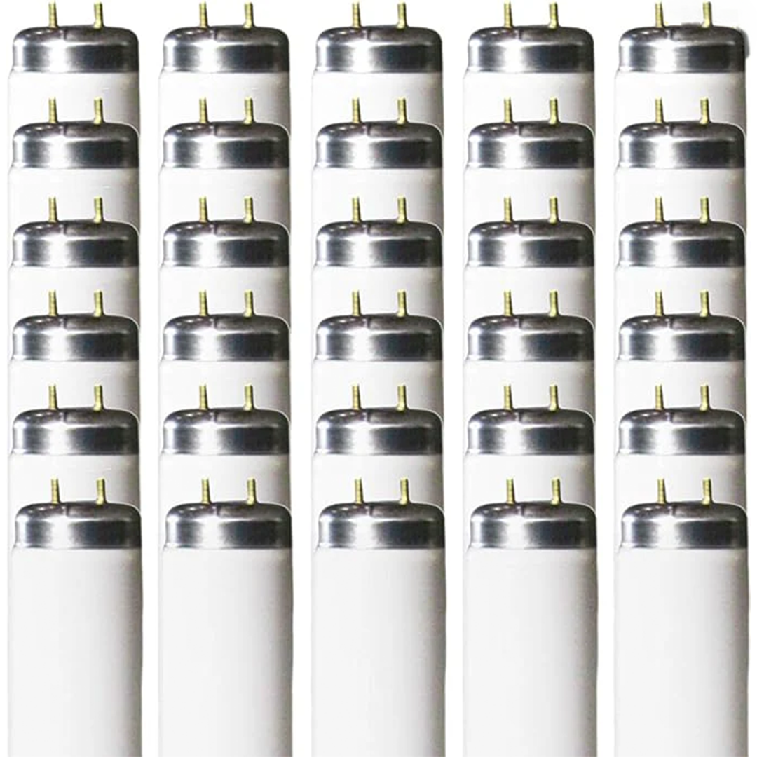 40 Watt 48 Inch T12 Fluorescent Light Bulb - 6500K Full Spectrum Medium Bi-Pin Base - 2600 Lumens - 24,000 Hours - 30 Pack