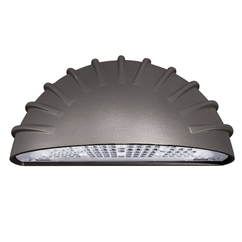 GoodBulb half moon LED wall pack with a cool white illumination, 6300 lumens and can be in wet locations.