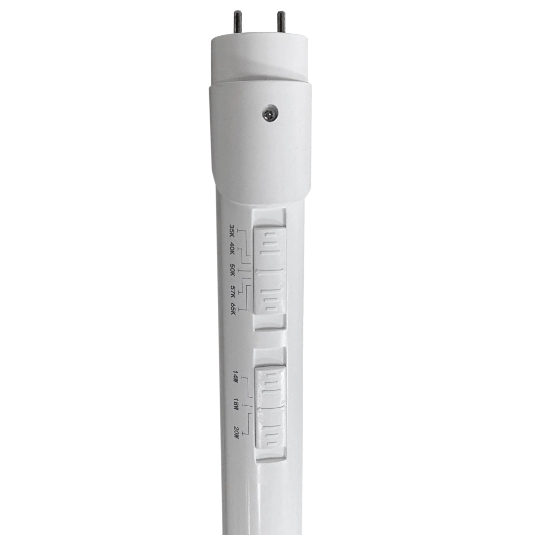 Select wattage, lumens, and kelvin temperature LED T8. Can last for 50,000 hours.