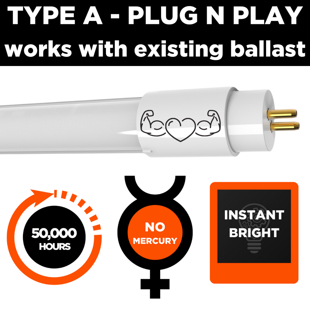 Platinum white light mercury free T5 LED tube with 3000 Lumens, and has no mercury.