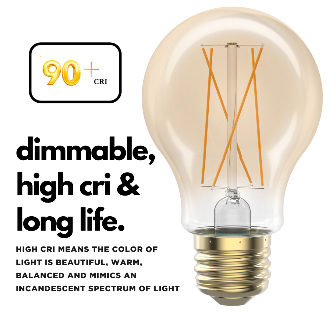 High CRI 2200K long life LEDs with a antique design and are dimmable and can last long.