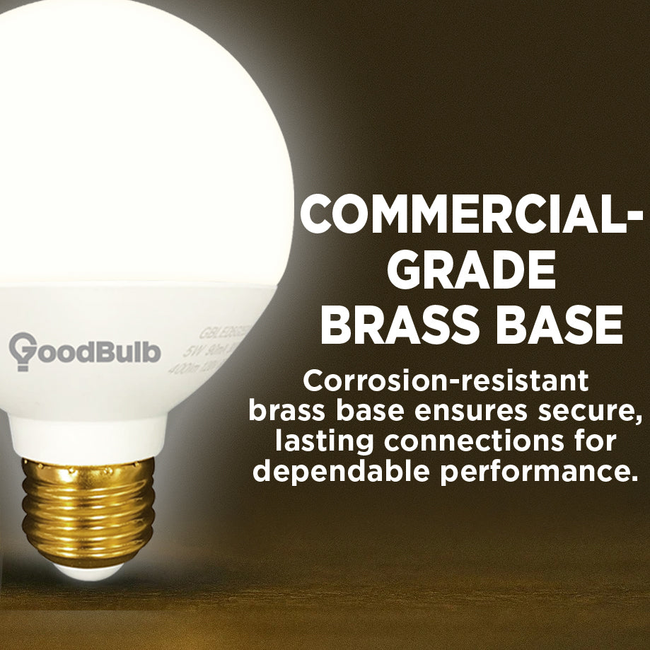 5 WATT ROUGH SERVICE LED A19 – PURE WHITE – 450 LUMENS – 5000 KELVIN – NON DIMMABLE