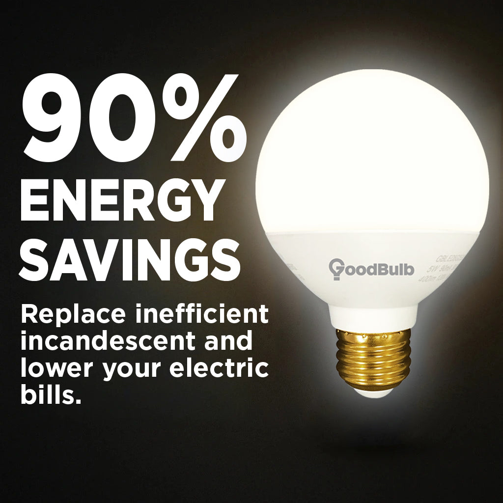 5 WATT ROUGH SERVICE LED A19 – PURE WHITE – 450 LUMENS – 5000 KELVIN – NON DIMMABLE