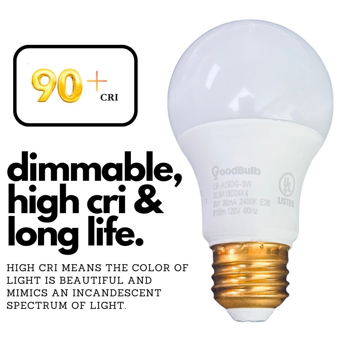 GoodBulb's dimmable frost A19 LED light bulbs with amazing illumination and has a longer lifespan.