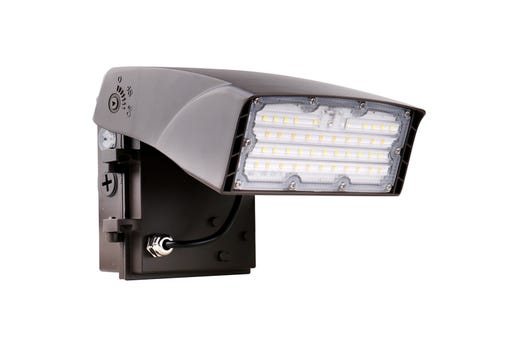 15W Adjustable LED Wall Pack, Color Selectable (3000K-4000K-5000K), 120-277V, Photocell Enable/Disable