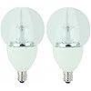 GoodBulb | LED Clear G16 Globe Bulb | 4W (25W Equivalent) | E12 Candelabra | 2700K Soft White | Dimmable Decorative Light | 200 Lumens(2-Pack)