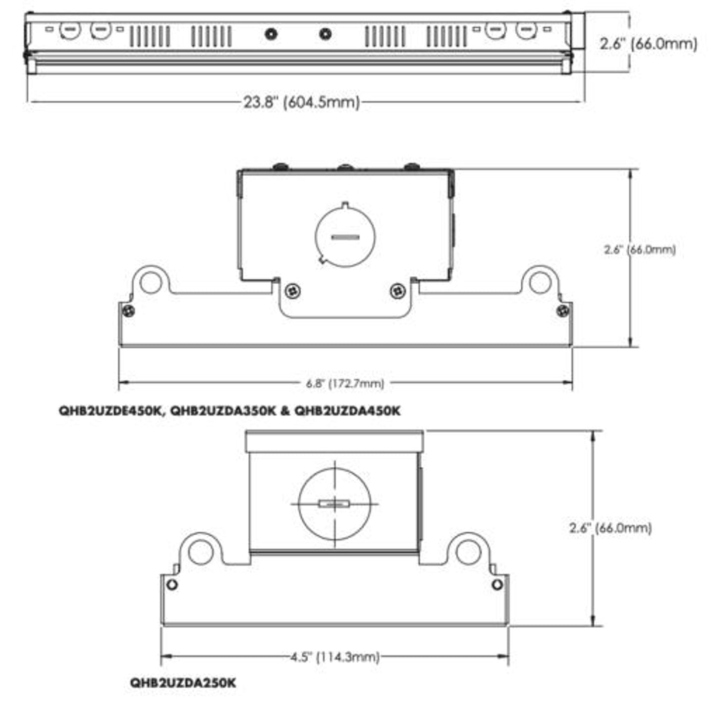 GoodBulb | 110W LED QTL Series High Bay | 5000K Daylight | Dimmable | 14850 Lumens | 120-277V(1-Pack)