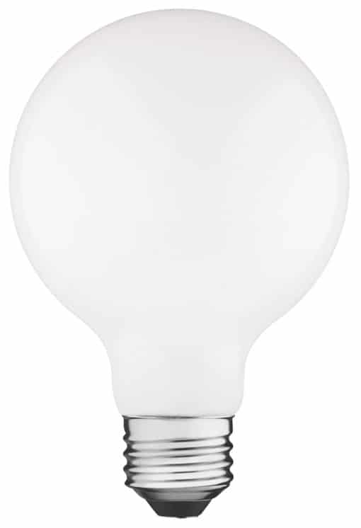 GoodBulb Filament G25 Lamp | E26 Base | 5W | 3200K–1800K Warm Dimming | 500 Lumens | Clear(2-Pack)