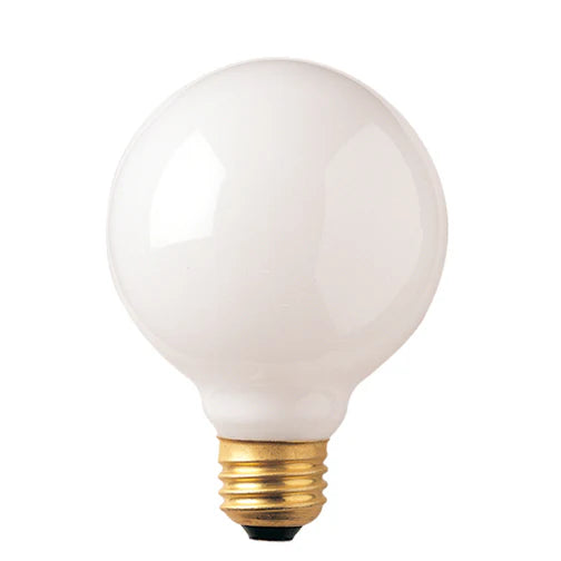 GoodBulb 25W G30 Globe Bulb – White Finish – E26 Medium Base | 125V | 2700K Warm White(2-Pack)