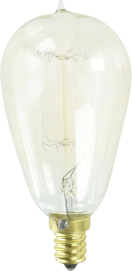 GoodBulb 25W ST15 Vintage Incandescent Bulb – E12 Candelabra Base | Antique | 1800K Amber Glow(2-Pack)