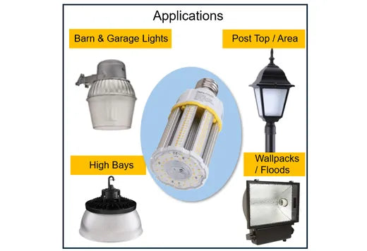 GoodBulb HID High-Lumen LED Retrofit – Watt & Color Selectable (63W/80W/100W | 3000K/4000K/5000K) – EX39 Mogul Base | 100–277V(1-Pack)
