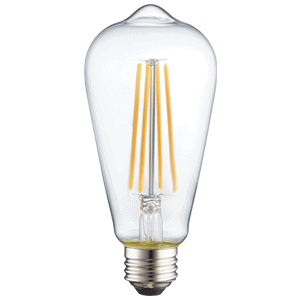 GoodBulb White Filament ST19 Lamp | E26 Base | 5W | 2400K | Clear | 450 Lumens(2-Pack)