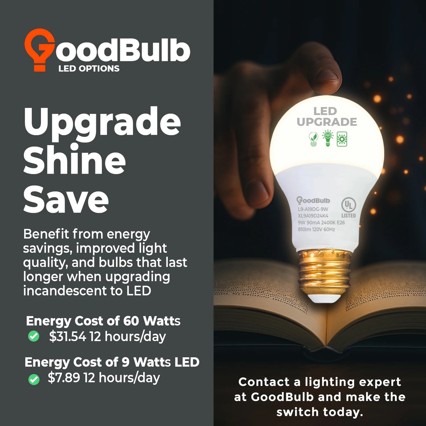 GoodBulb 60W A19 Incandescent Light Bulb | Clear Silicone Shatter Guard | E26 Brass Base | 600 Lumens | 120V | 5000 Hour Life | Dimmable Warm White (12-Pack)