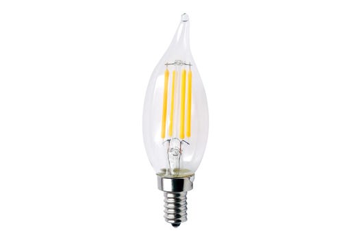 LED CA10 Filament Bulb 2.5W – 2700K – E12 Candelabra Base – Dimmable