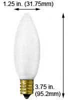 60W 130V Frost Flame Tip Bulb – Soft, Elegant Illumination