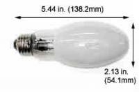 175W Metal Halide ED17 Bulb – Medium E26 Base, 4000K Cool White, Enclosed Fixture Rated