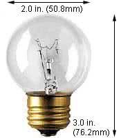 40G16½ Clear Globe Bulb – 40W, 130V, E26 Base
