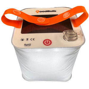 Inflatable LED lantern with solar panel charging. Able to charge mobile phone with USB