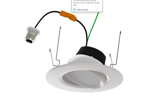 ProLED Select Gimbal Downlight 6" 11W, Color Selectable, Dimmable – 25° Tilt, JA-8, Title 20