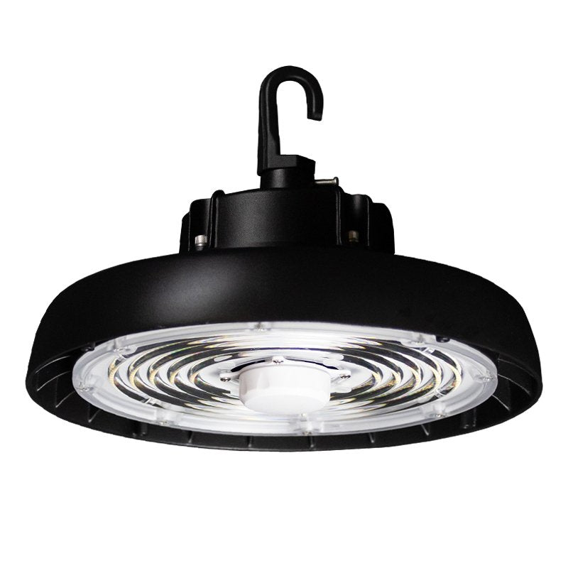 FI G4 Series – 240W Max Tunable LED UFO High Bay, 150 lm/W, IP65 Rated, 3-CCT & 3-Wattage Selectable, Dimmable, Sensor Ready