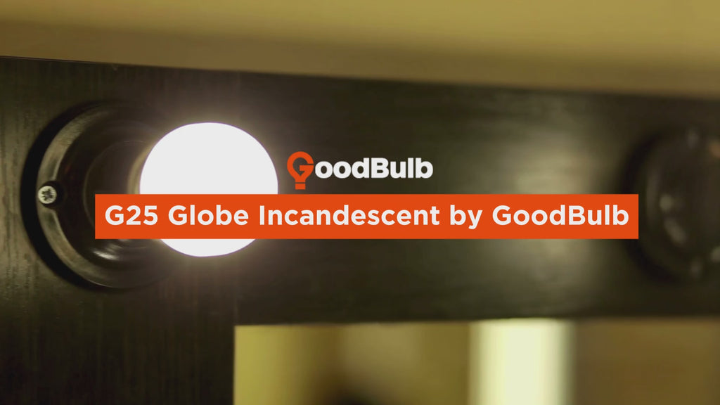 Vanity Globe Bulb, G25 Incandescent, 40W E26, Dimmable