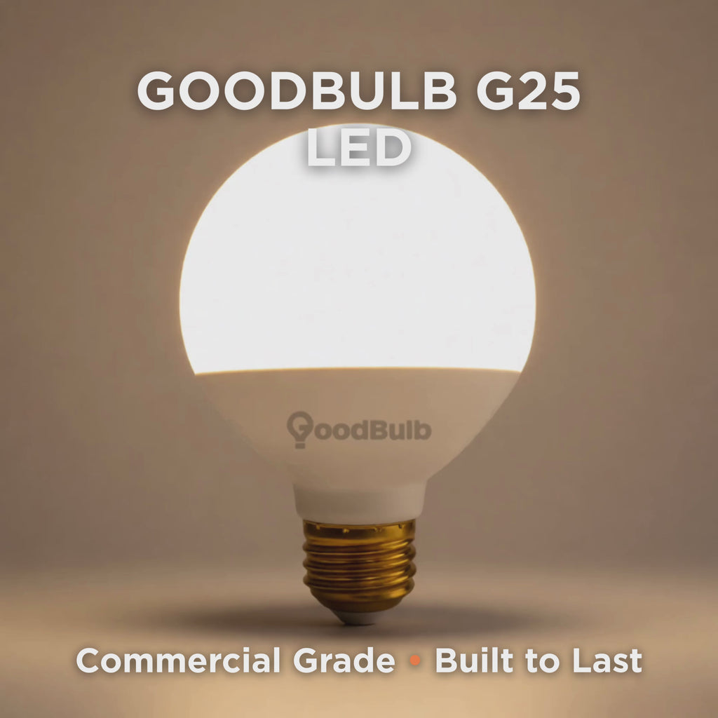 G25 LED Vanity Globe — Warm White 3000K, 60W Equal