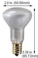 40R16/FL/E14 130V – 40-Watt R16 Flood Reflector Lamp with Skirted E14 Base