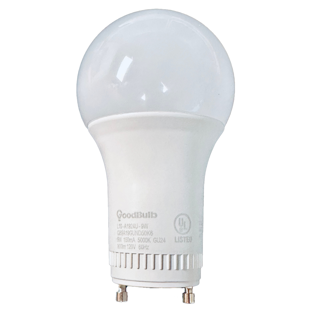 GU24 base light bulb main product image showing only the light bulb itself