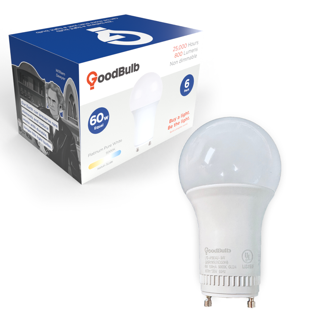 Light bulb xl9a19gund5WithBox with box in background